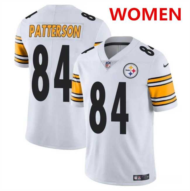 Womens Pittsburgh Steelers #84 Cordarrelle Patterson White Vapor Stitched Jersey Dzhi->women nfl jersey->Women Jersey
